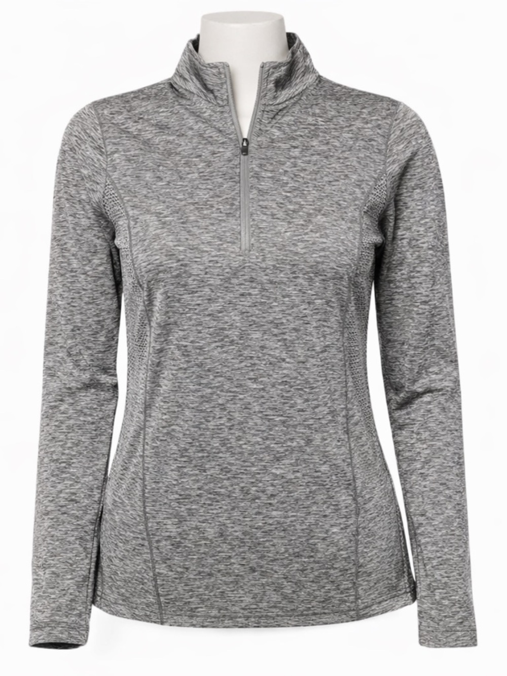 Women's Prince Pickleball Performance Quarter Zip Gray Large w Zip Back Pocket